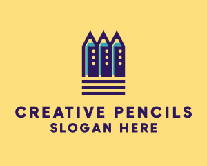 Pencil Writing Learning logo design