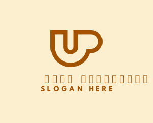 Cappuccino - Coffee Mug Letter UP logo design