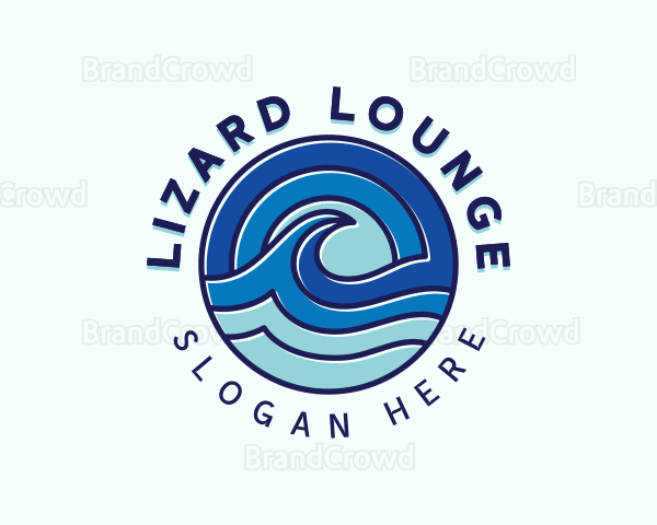 Beach Ocean Tide Logo