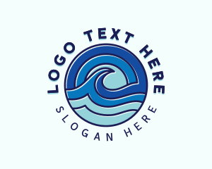 Coast - Beach Ocean Tide logo design