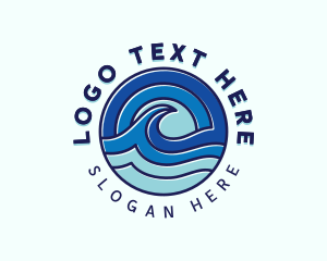 Beach Ocean Tide Logo