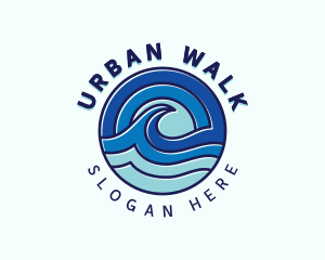 Beach Ocean Tide Logo