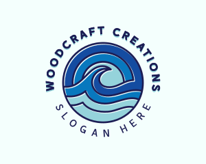 Beach Ocean Tide Logo