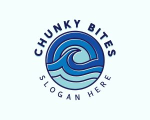 Beach Ocean Tide logo design