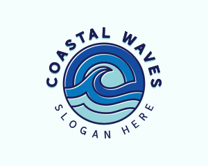 Beach Ocean Tide logo design