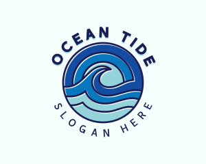Tide - Beach Ocean Tide logo design