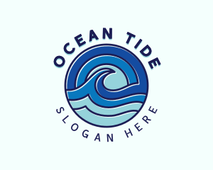 Beach Ocean Tide logo design