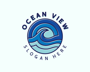 Beach Ocean Tide logo design