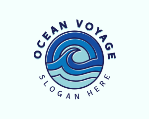 Beach Ocean Tide logo design