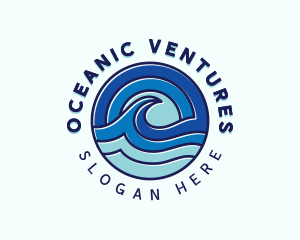 Beach Ocean Tide logo design