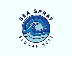 Beach Ocean Tide logo design