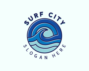 Beach Ocean Tide logo design