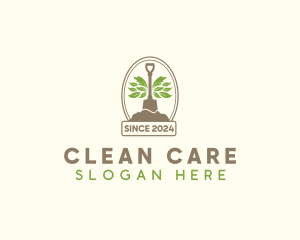 Landscaping Gardening Shovel logo design