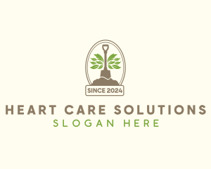 Landscaping Gardening Shovel logo design