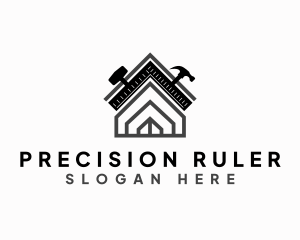 Ruler - Hammer Ruler Architecture logo design