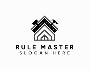 Ruler - Hammer Ruler Architecture logo design