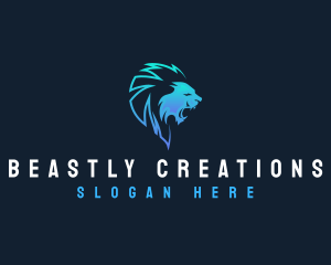 Lion Beast Hunter logo design