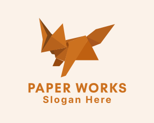 Paper - Origami Paper Fox logo design