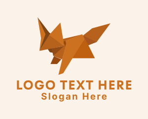 Handicraft - Origami Paper Fox logo design