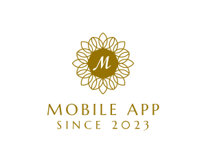 Gold Leaf - Flower Natural Wellness Spa logo design