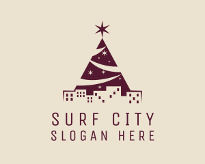 City Christmas Tree  logo design