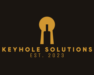 Keyhole - Keyhole Wine Bottle logo design