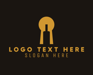 Keyhole Wine Bottle  Logo