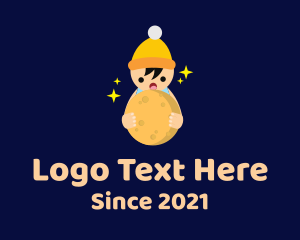 Children - Moon Baby Cookie logo design