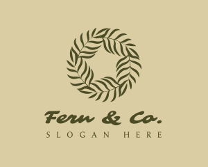 Green Leaf Fern logo design