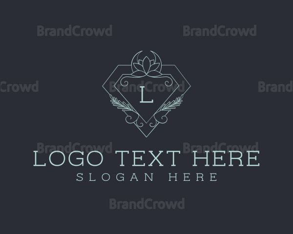 Diamond Floral Jewelry Logo