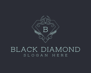 Diamond Floral Jewelry logo design