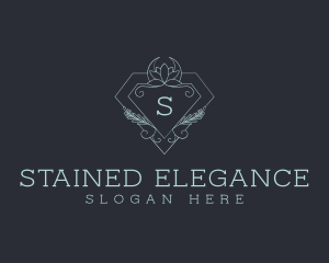 Diamond Floral Jewelry logo design