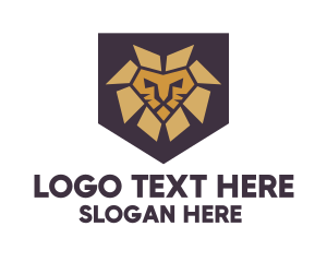 Medieval Lion Shield Logo