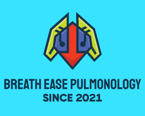 Pulmonology - Robotic Respiratory Lungs logo design