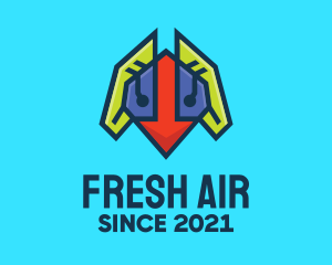 Lungs - Robotic Respiratory Lungs logo design