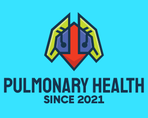 Pulmonary - Robotic Respiratory Lungs logo design