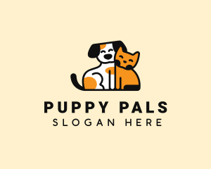 Pet Kitten Puppy logo design