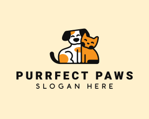 Pet Kitten Puppy logo design