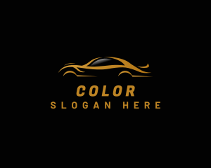 Golden - Sports Car Automotive logo design
