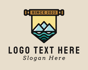 Summit - Mountain Lake Campsite logo design