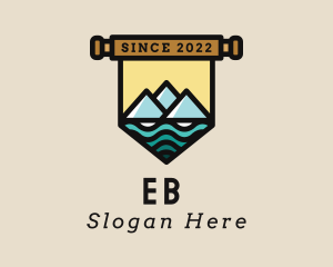 Explorer - Mountain Lake Campsite logo design