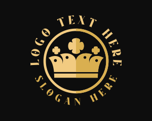 Tiara - Gold Pageant Crown logo design
