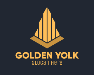 Golden Elegant Architecture Firm logo design