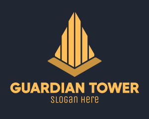 Golden Elegant Architecture Firm logo design