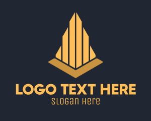 Lux - Golden Elegant Architecture Firm logo design