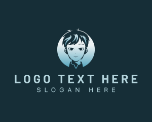 Boy Anime Character logo design