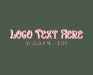 Pink And White - Beauty Fun Wordmark logo design