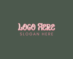 Pink And White - Beauty Fun Wordmark logo design