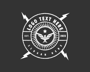 Skate - Tattoo Rockstar Thunder logo design