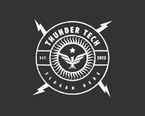 Tattoo Rockstar Thunder logo design